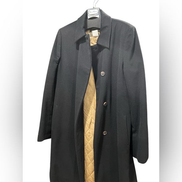 Loro Piana Size 44 Elegant Black Long Coat - Picture 2 of 4